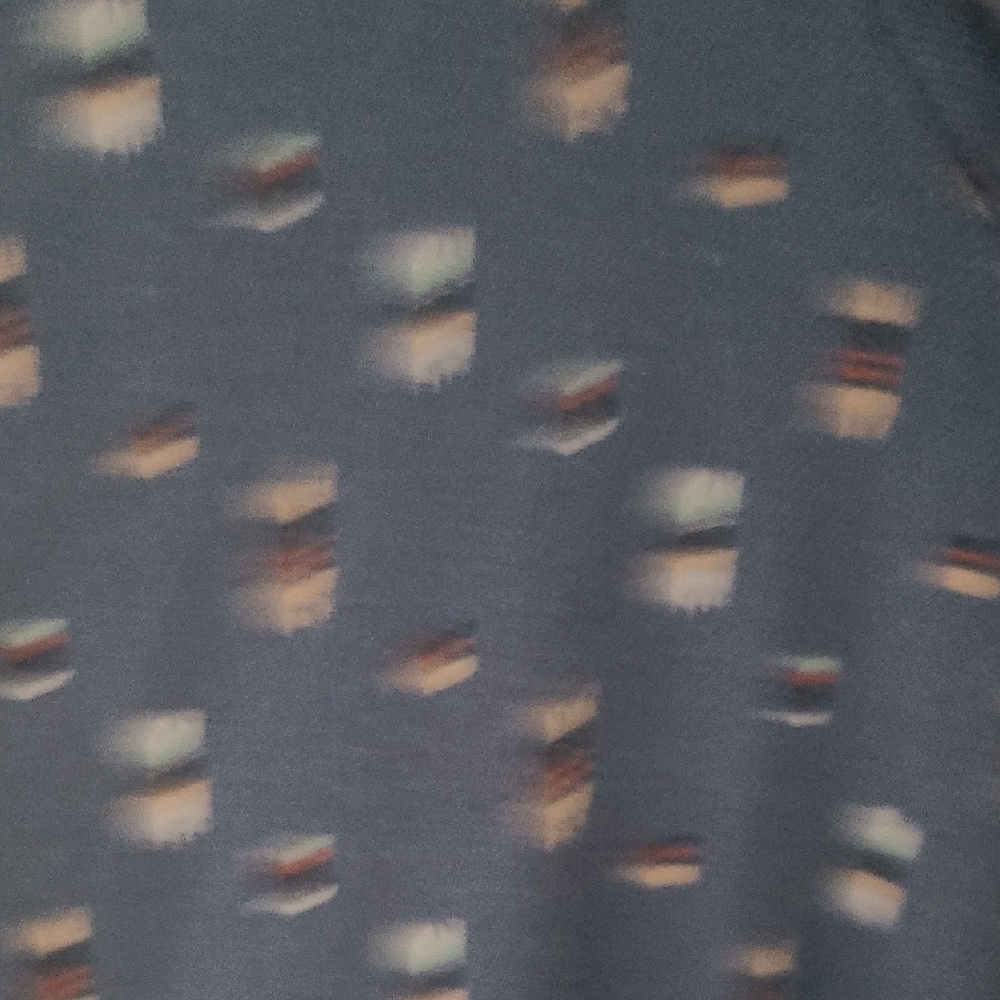 Blue Patterned Button-Up Shirt - Picture 3 of 4